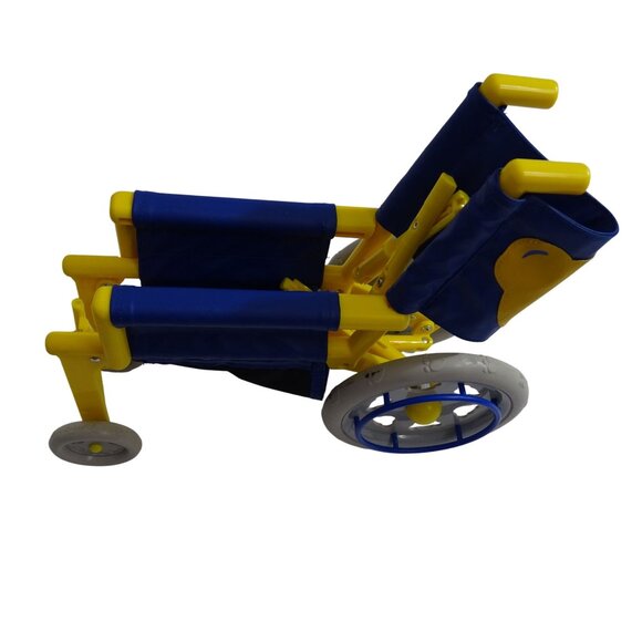 Build A Bear Workshop Wild Wheels Wheelchair Foldable Toy Blue and Yellow - Picture 4 of 8